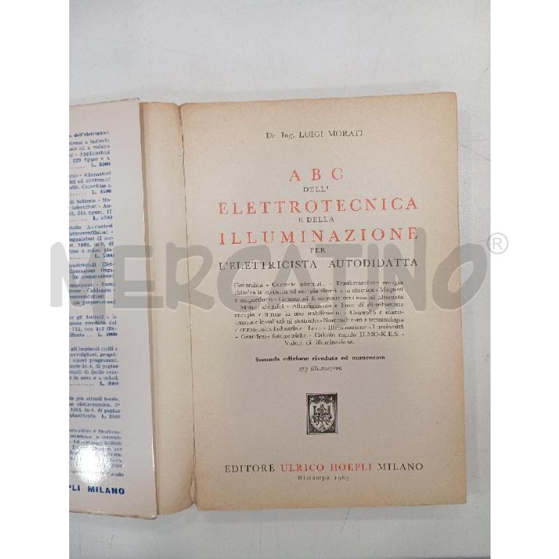 MORATI ABC DELL'ELETTROTECNICA HOEPLI | Mercatino dell'Usato Roma viale tirreno 2