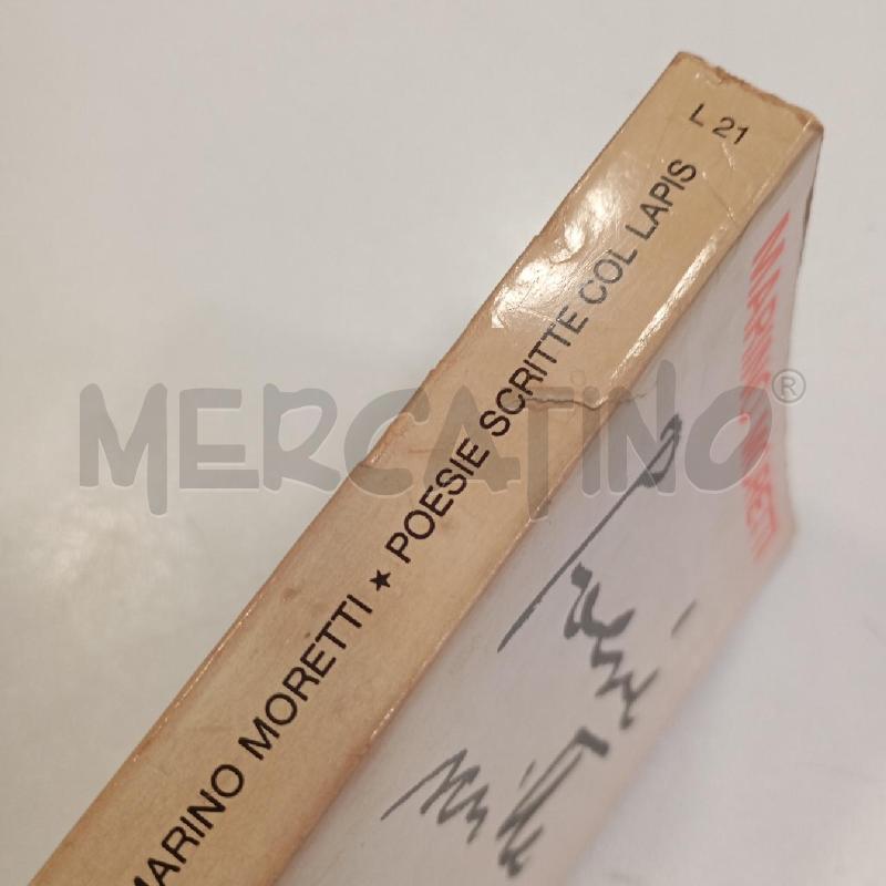MORETTI POESIE SCRITTE COL LAPIS | Mercatino dell'Usato Roma viale tirreno 4