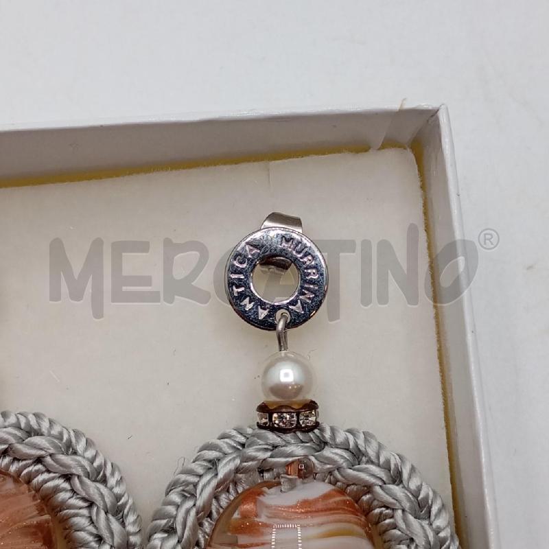 ORECCHINI ANTICA MURRINA STOFFA GR SFERA BI MA  | Mercatino dell'Usato Roma viale tirreno 3