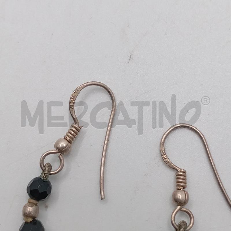 ORECCHINI ARGENTATO PEND PIETRINE NE UNA TRASP1 | Mercatino dell'Usato Roma viale tirreno 3