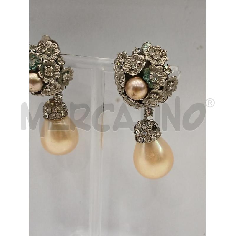 ORECCHINI CASCIO CLIP FIORI GR PEND SFERA BE  | Mercatino dell'Usato Roma viale tirreno 2