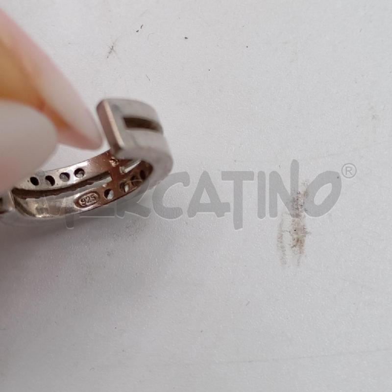 ORECCHINI CERCHIO SPESSO PICCOLO ARGENTATO TRAF STRASS BI | Mercatino dell'Usato Roma viale tirreno 3