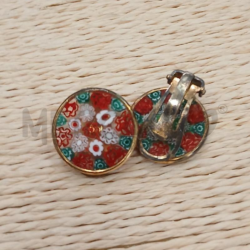 ORECCHINI CLIP MURRINA FIORI RSS BI VE  | Mercatino dell'Usato Roma viale tirreno 3