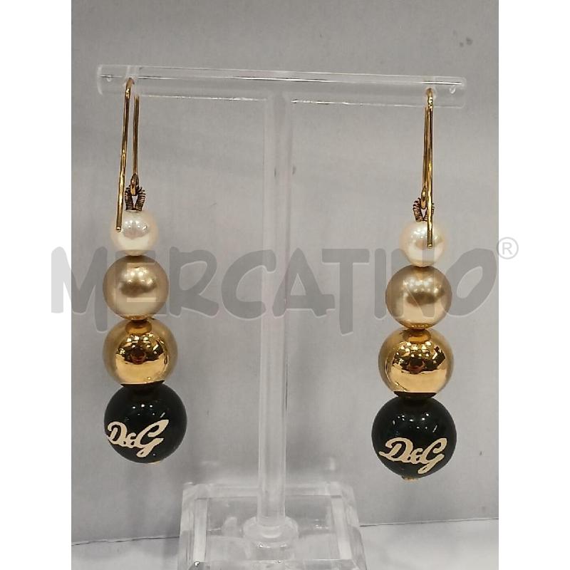 ORECCHINI DOLCE & GABBANA SFERE DOR NE SCRITTA D&G  | Mercatino dell'Usato Roma viale tirreno 3