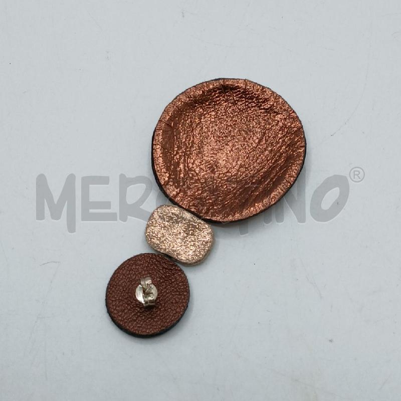 ORECCHINI IN PELLE COLOR BRONZO | Mercatino dell'Usato Roma viale tirreno 2