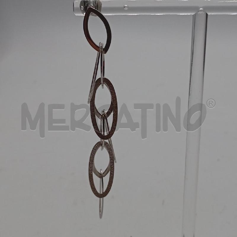 ORECCHINI PENDENTI ANELLI ARGENTATI | Mercatino dell'Usato Roma viale tirreno 3
