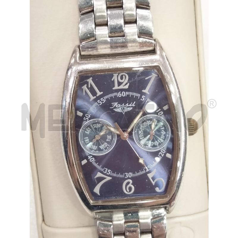 OROLOGIO DA POLSO FOSSIL ARGENTATO CENTRALE BLU | Mercatino dell'Usato Roma viale tirreno 3