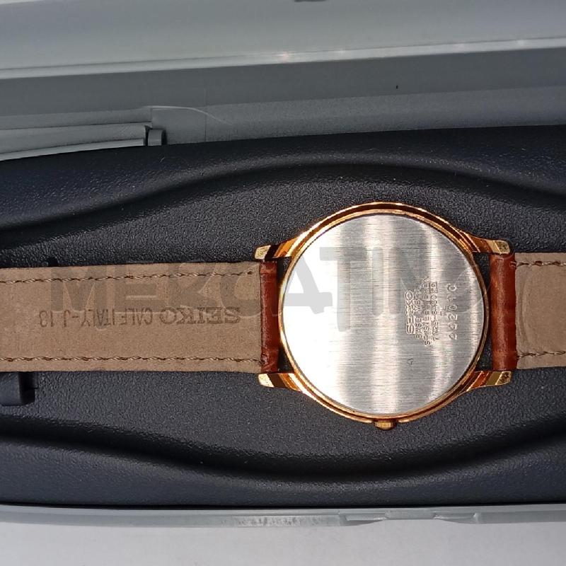 OROLOGIO DA POLSO SEIKO QUADRANTE DORATO CINTURINO MARRONE | Mercatino dell'Usato Roma viale tirreno 4
