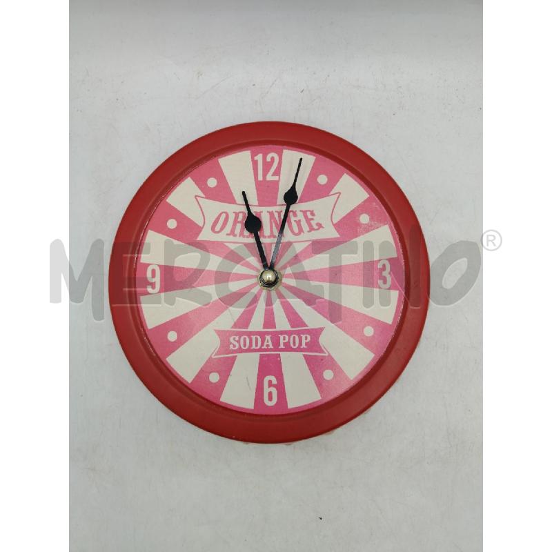 OROLOGIO PARETE ORANGE SODA POP | Mercatino dell'Usato Roma viale tirreno 2
