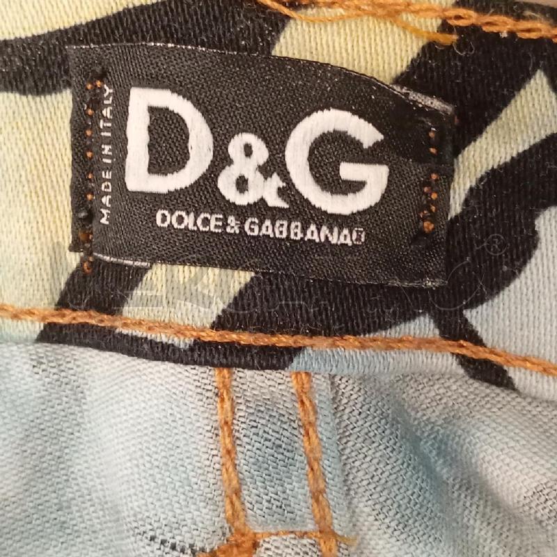 PANTALONE D DOLCE&GABBANA BLU/GIALLO | Mercatino dell'Usato Roma viale tirreno 4
