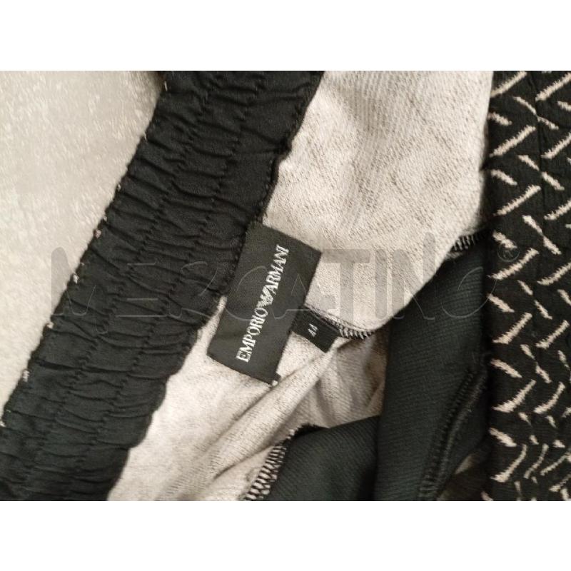 PANTALONE D EMPORIO ARMANI NERO SPIGATO BIANCO | Mercatino dell'Usato Roma viale tirreno 4