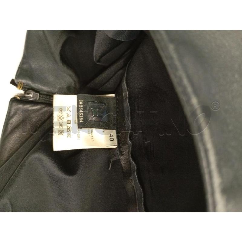 PANTALONE D FENDI PELLE GRIGIO NERO  | Mercatino dell'Usato Roma viale tirreno 4