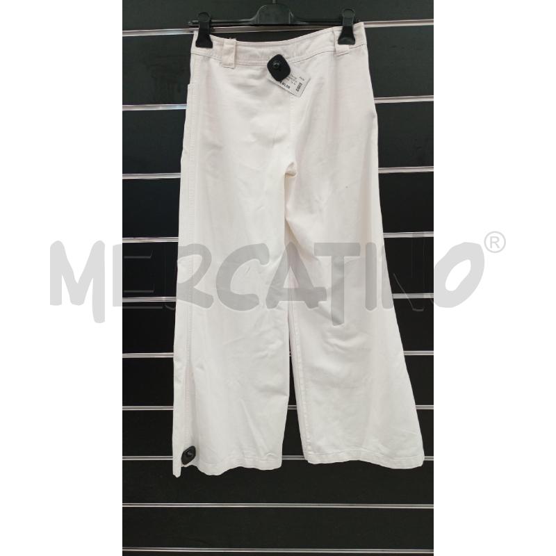 PANTALONE D MAX&CO BIANCO VITA BASSA GAMBA AMPIA | Mercatino dell'Usato Roma viale tirreno 2