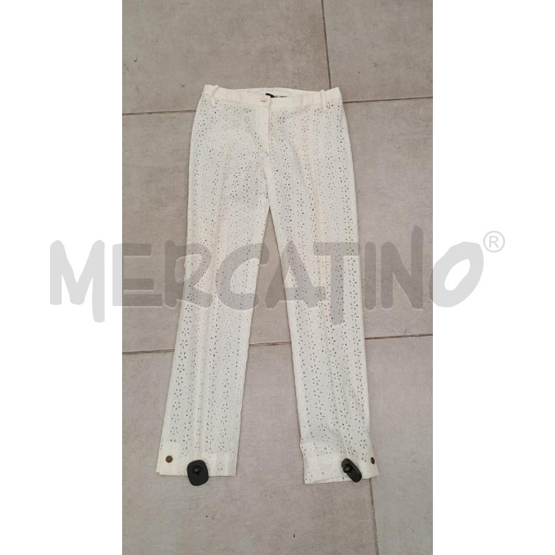 PANTALONE D PATRIZIA PEPE BIANCO TRAFORATI | Mercatino dell'Usato Roma viale tirreno 1