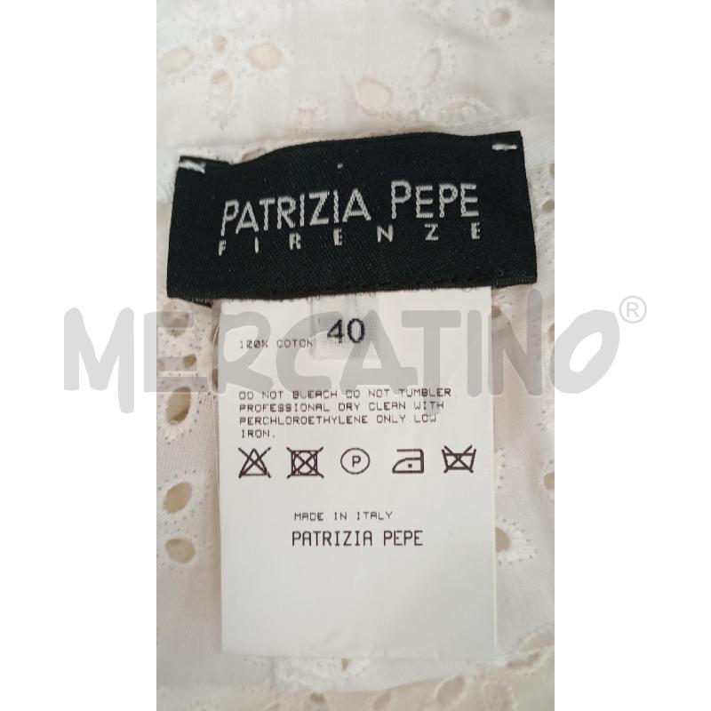 PANTALONE D PATRIZIA PEPE BIANCO TRAFORATI | Mercatino dell'Usato Roma viale tirreno 3