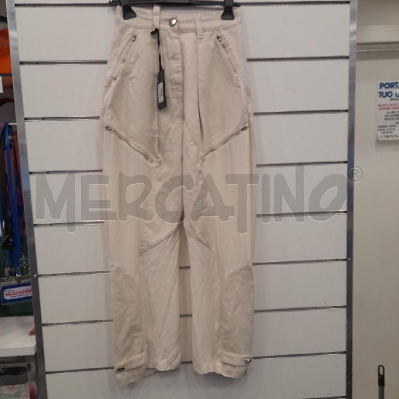 PANTALONE D PINKO BIA MISTO LINO DETT VELO | Mercatino dell'Usato Roma viale tirreno 1