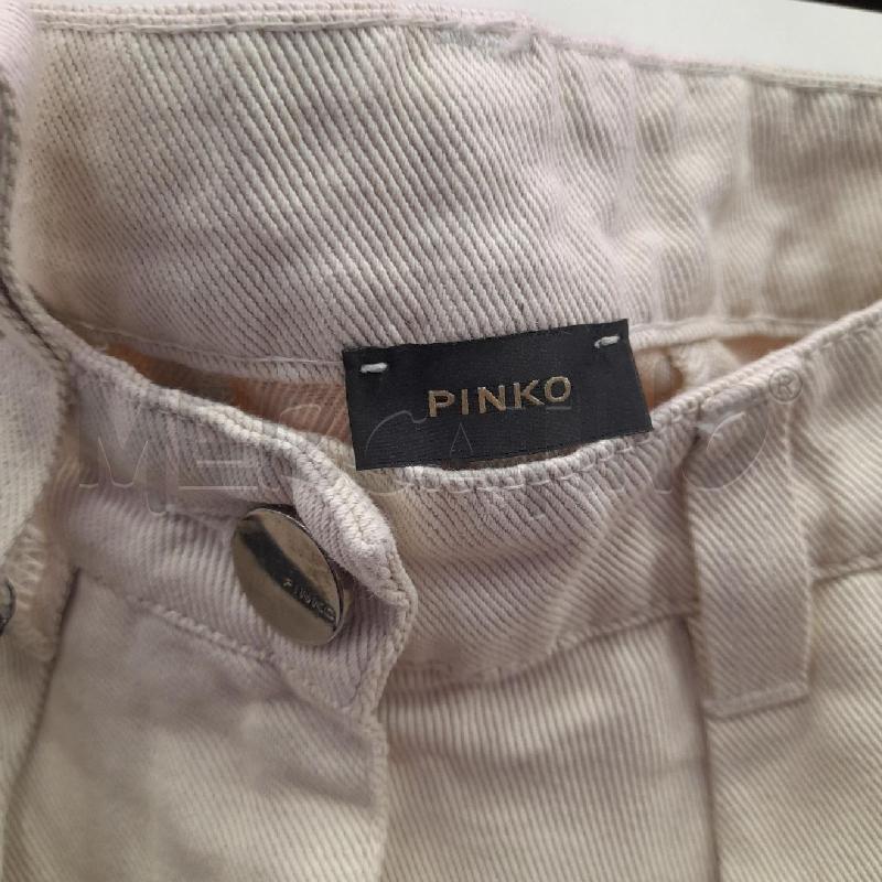 PANTALONE D PINKO BIA MISTO LINO DETT VELO | Mercatino dell'Usato Roma viale tirreno 3
