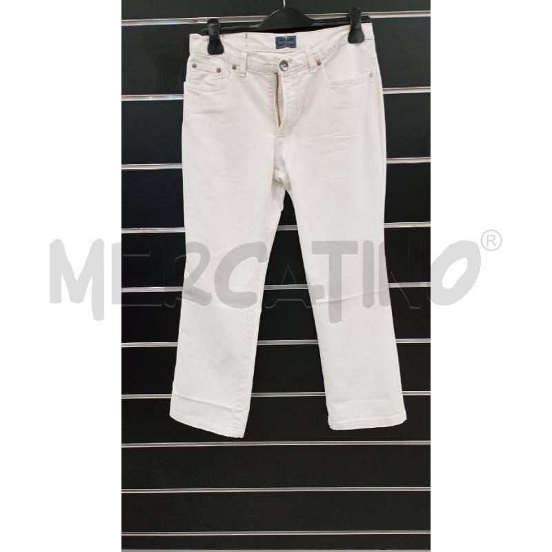 PANTALONE D TRUSSARDI JEANS BIANCO  | Mercatino dell'Usato Roma viale tirreno 1