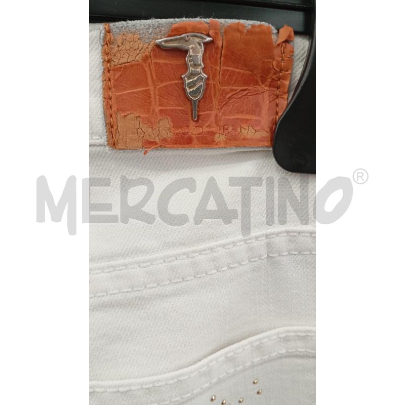 PANTALONE D TRUSSARDI JEANS BIANCO  | Mercatino dell'Usato Roma viale tirreno 4