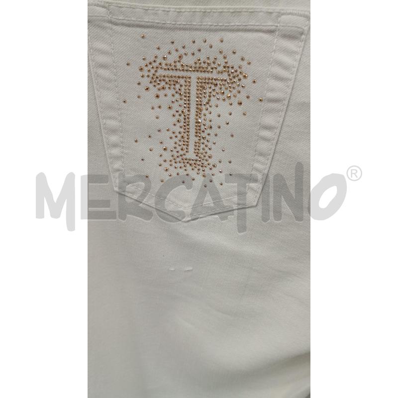 PANTALONE D TRUSSARDI JEANS BIANCO  | Mercatino dell'Usato Roma viale tirreno 5