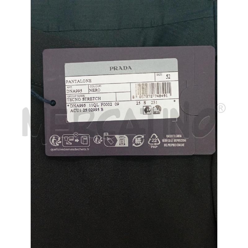 PANTALONE U PRADA NERO  | Mercatino dell'Usato Roma viale tirreno 5