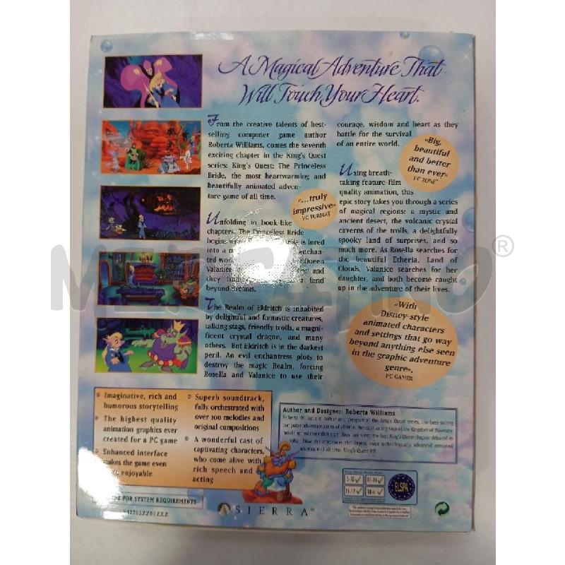 PC KING'S QUEST VII THE PRINCELESS BRIDE | Mercatino dell'Usato Roma viale tirreno 2