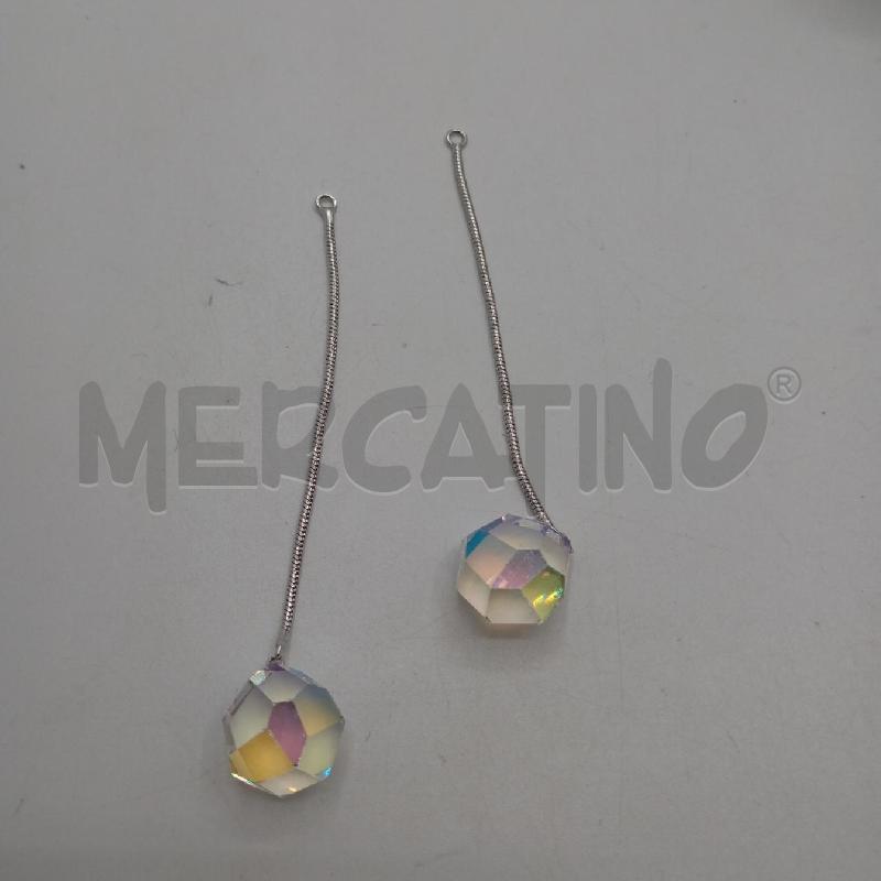 PENDENTI FILO GR SWAROVSKI CUBO SFACETTATO  | Mercatino dell'Usato Roma viale tirreno 1
