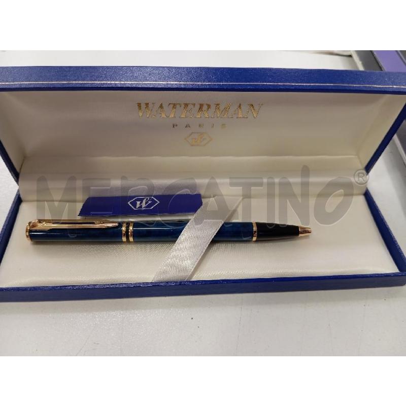 PENNA SFERA WATERMAN BLU MARMORIZZATA | Mercatino dell'Usato Roma viale tirreno 1
