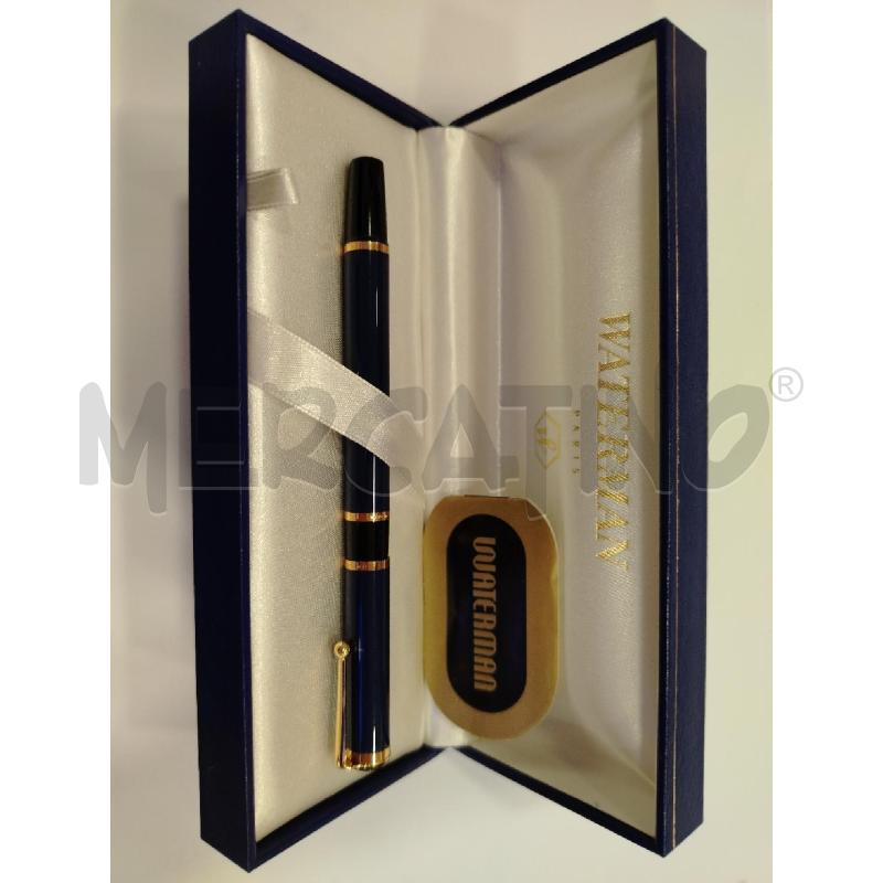 PENNA STILO WATERMAN BLU RIV LACCATURA | Mercatino dell'Usato Roma viale tirreno 1