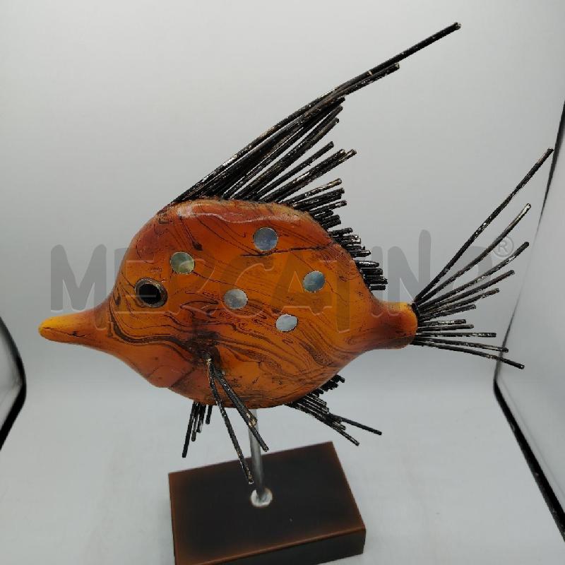 PESCE DECORATIVO SU BASE LEGNO | Mercatino dell'Usato Roma viale tirreno 2