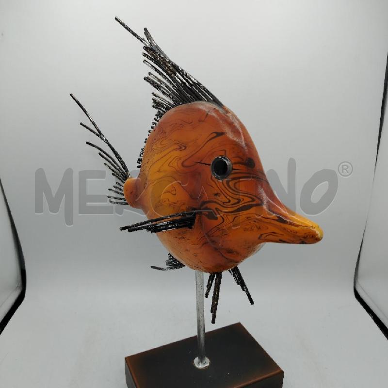 PESCE DECORATIVO SU BASE LEGNO | Mercatino dell'Usato Roma viale tirreno 3