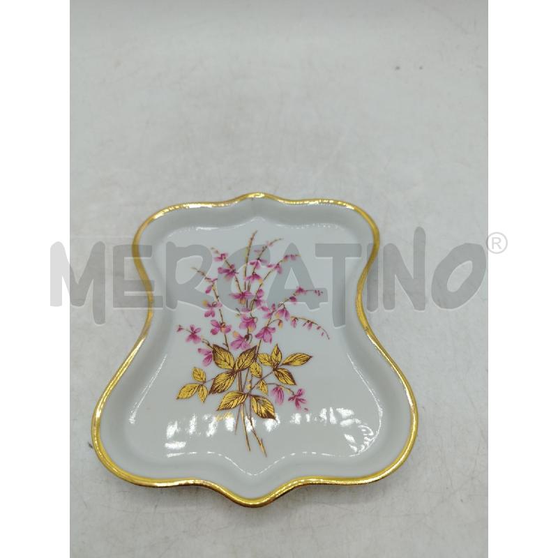 PIATTINO PATÈ LIMOGES DEC FIORI ROSA DOR | Mercatino dell'Usato Roma viale tirreno 1