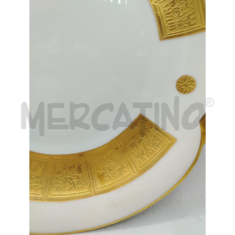 PIATTO DA COLL ZINZI DECORI ORO | Mercatino dell'Usato Roma viale tirreno 2