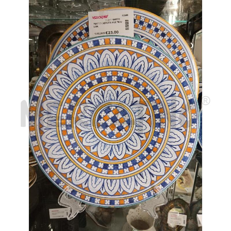PIATTO DERUTA MULTICOLOR | Mercatino dell'Usato Roma viale tirreno 1