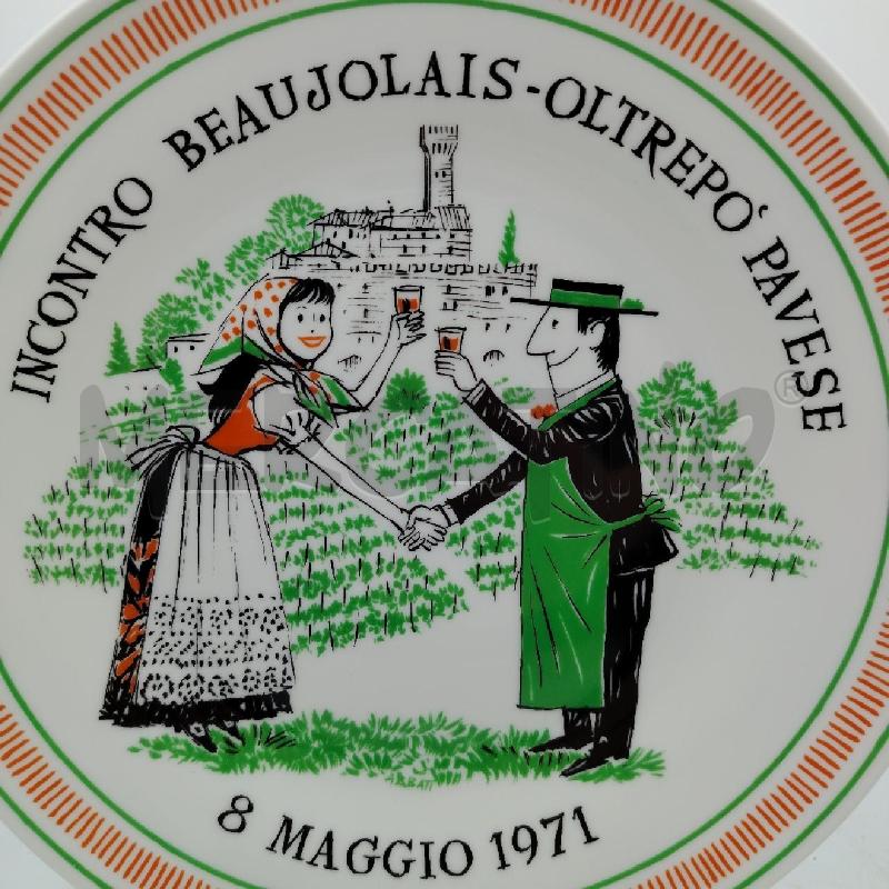 PIATTO GINORI INCONTRO BEAUJOLAIS1971 | Mercatino dell'Usato Roma viale tirreno 2