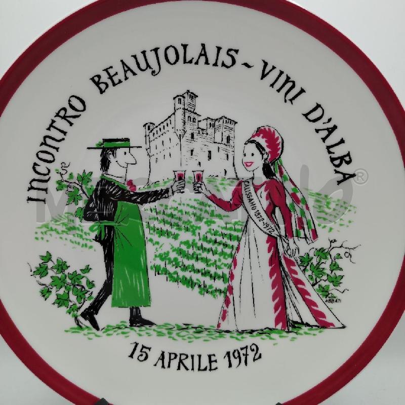 PIATTO GINORI INCONTRO BEAUJOLAIS 1972 | Mercatino dell'Usato Roma viale tirreno 2
