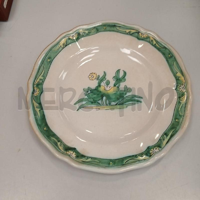 PIATTO PARETE MAIOLICA GIUSTINIANI FASCIA VERDE | Mercatino dell'Usato Roma viale tirreno 1