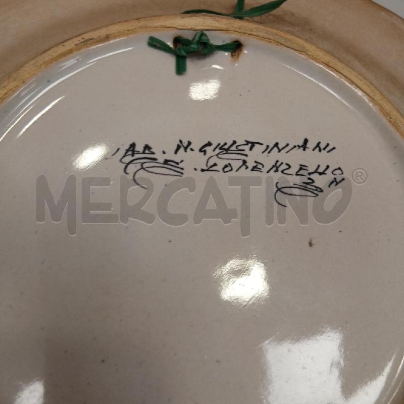 PIATTO PARETE MAIOLICA GIUSTINIANI FASCIA VERDE | Mercatino dell'Usato Roma viale tirreno 2