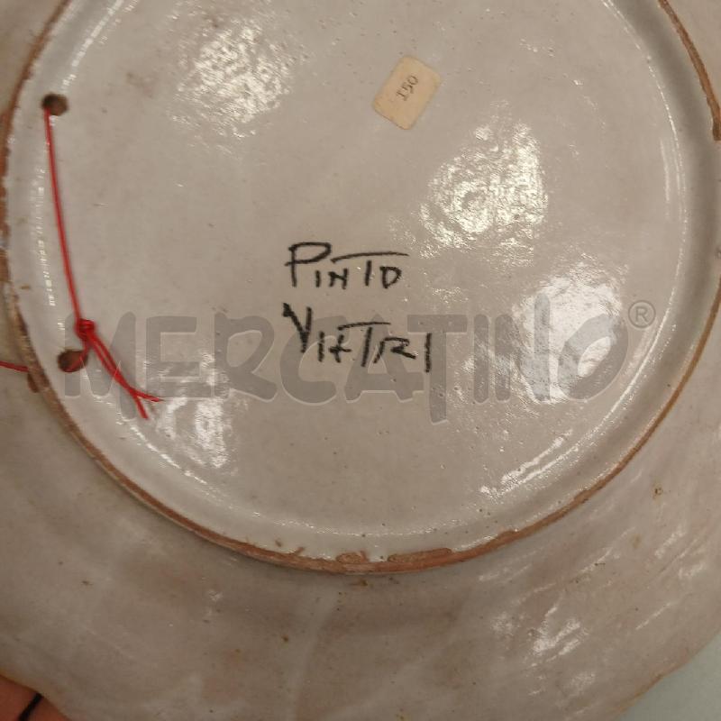 PIATTO PARETE VIETRI DEC VERDE RIGO GIALLO | Mercatino dell'Usato Roma viale tirreno 3