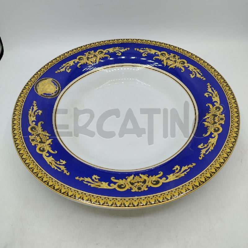 PIATTO VERSACE ROSENTHAL BLU ORO | Mercatino dell'Usato Roma viale tirreno 1
