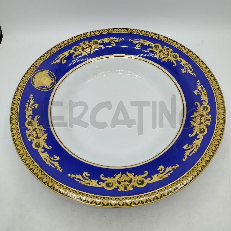 PIATTO VERSACE ROSENTHAL BLU ORO | Mercatino dell'Usato Roma viale tirreno 2
