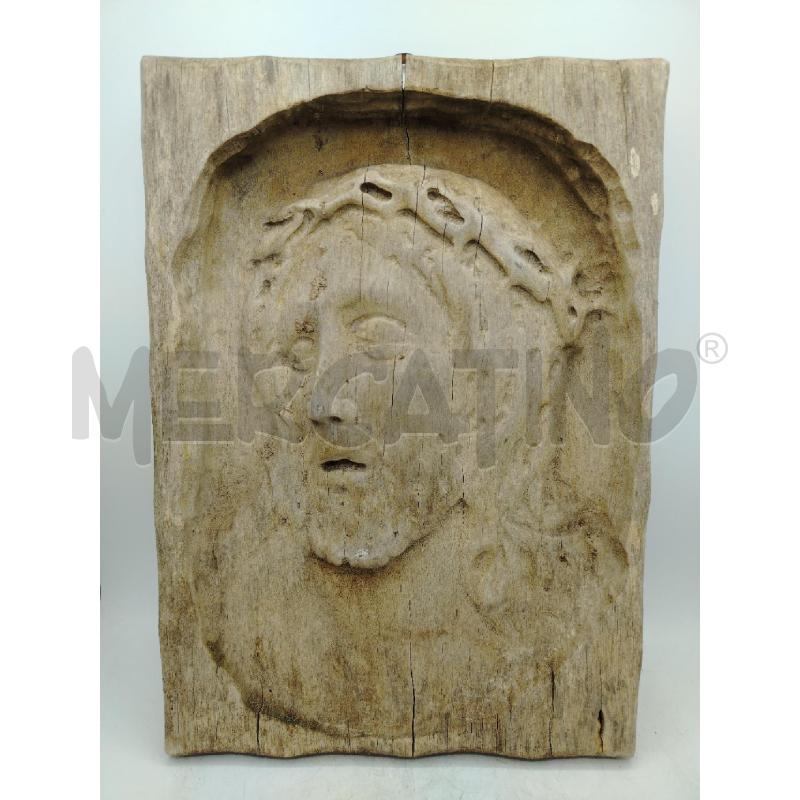 PLACCA LEGNO VOLTO GESÙ | Mercatino dell'Usato Roma viale tirreno 1