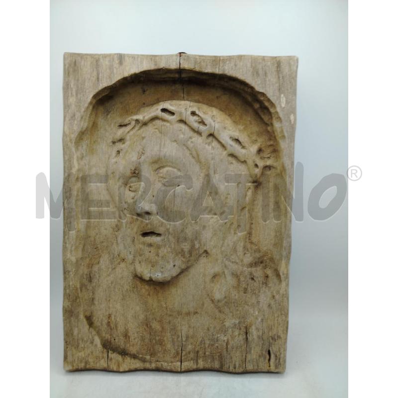 PLACCA LEGNO VOLTO GESÙ | Mercatino dell'Usato Roma viale tirreno 2