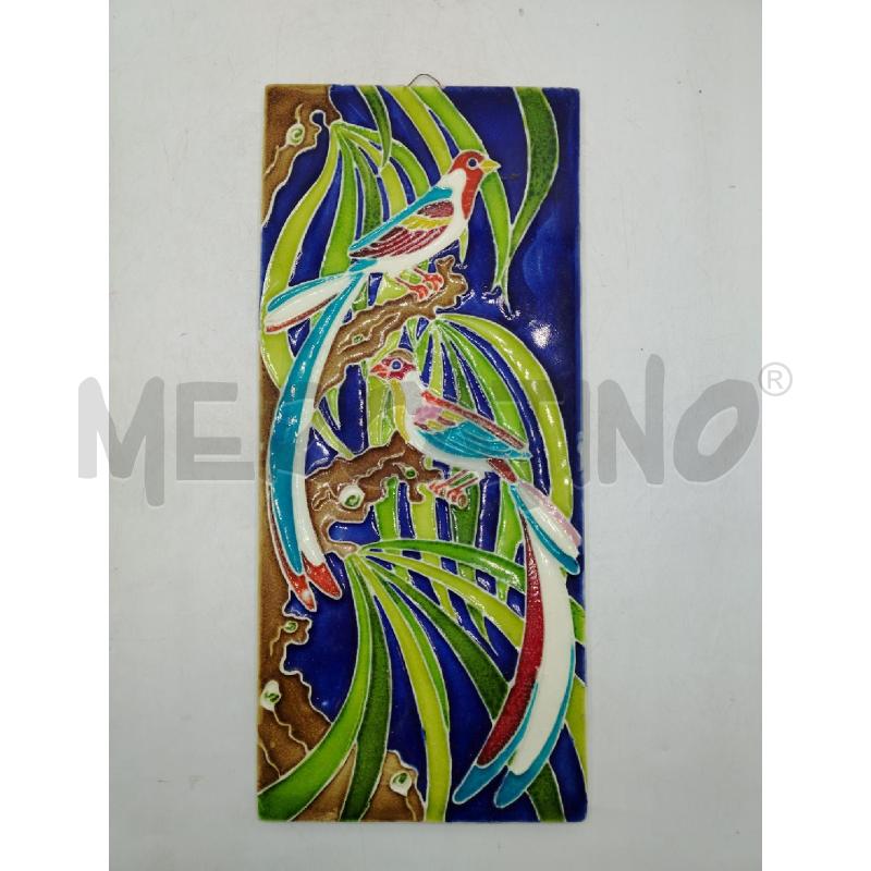 PLACCA MATT DEC UCCELLI COLORATI | Mercatino dell'Usato Roma viale tirreno 1