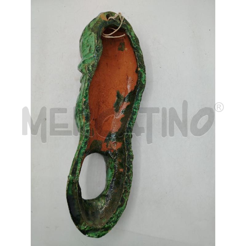 PLACCCA VOLTO SMALTAT IN T COTTO VERDE  | Mercatino dell'Usato Roma viale tirreno 2