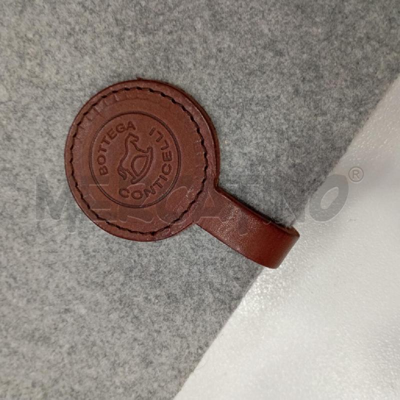 POCHETTE BOTTEGA CONTICELLI TESSUTO+PELLE  | Mercatino dell'Usato Roma viale tirreno 3