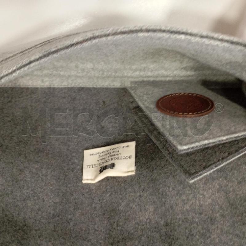 POCHETTE BOTTEGA CONTICELLI TESSUTO+PELLE  | Mercatino dell'Usato Roma viale tirreno 4