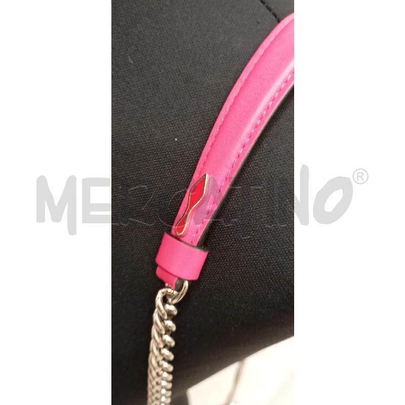 POCHETTE CHRISTIAN LOUBOUTIN FUCSIA + TRACOLLA  | Mercatino dell'Usato Roma viale tirreno 4