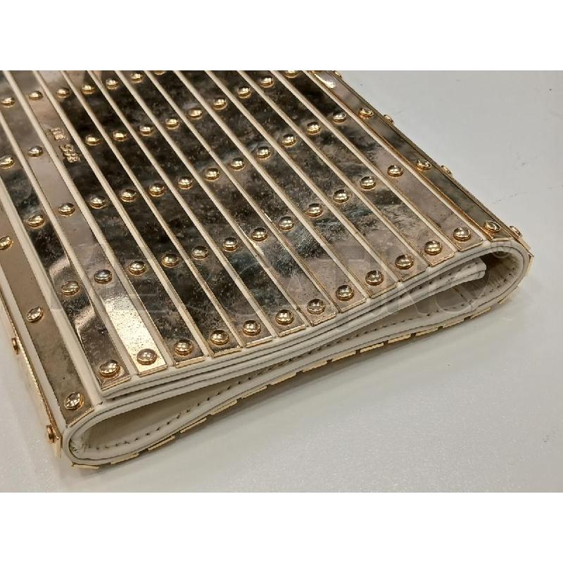 POCHETTE ELIE SAAB DORATO IN PELLE DA RIV | Mercatino dell'Usato Roma viale tirreno 3