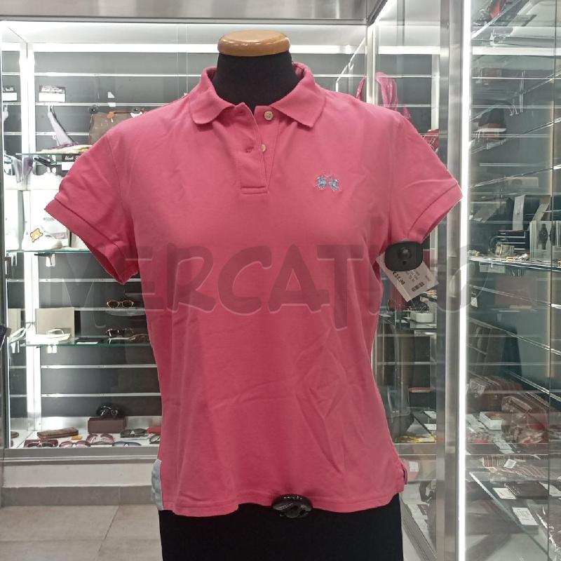 POLO D LA MARTINA ROSA LOGO AZZURRO | Mercatino dell'Usato Roma viale tirreno 1
